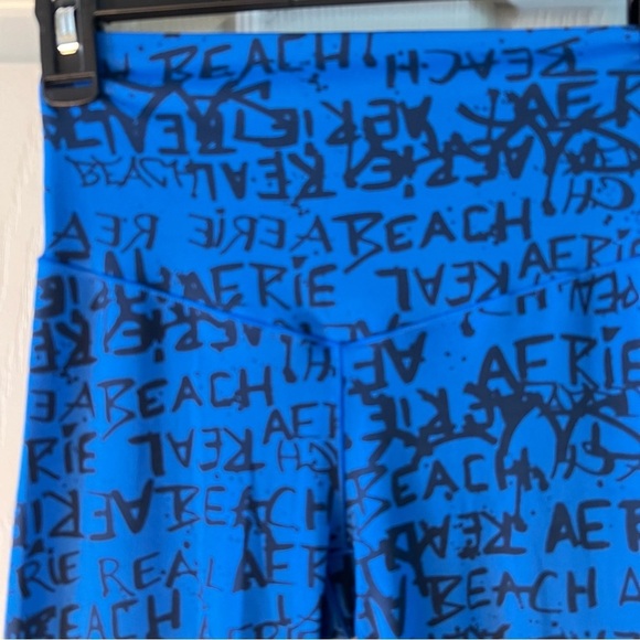 Aerie Womens Active Chill Play Move High Waisted Blue Stretch Leggings Pants S/P - Picture 10 of 12